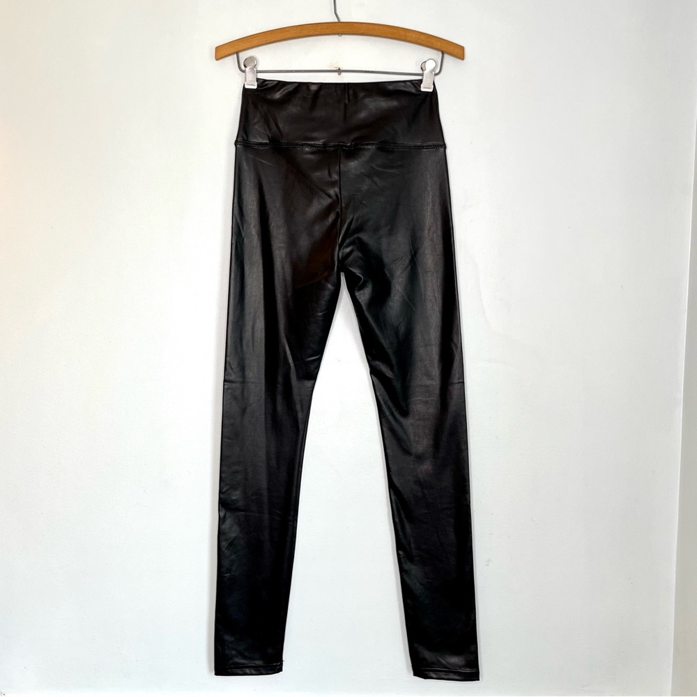 SOLD Bagatelle Faux Leather Leggings Women’s XS Full Length Black Vegan - Picture 4 of 15
